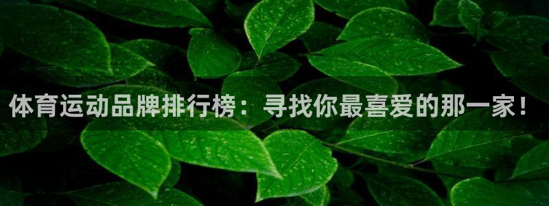 必威betway西汉姆联：体育运动品牌排行榜：寻找你最喜爱的那一家！